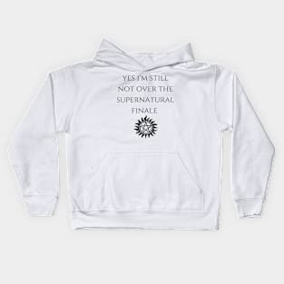 yes i'm still not over the supernatural finale possession tattoo Kids Hoodie